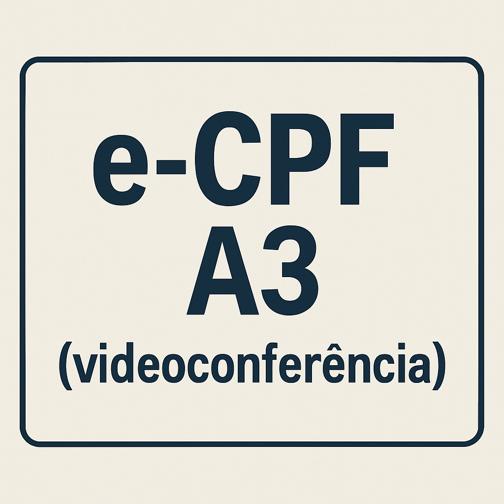 e-CPF A3 (videoconferência)